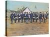 American Troops at Civil War Camp-null-Stretched Canvas