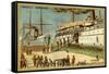 American Troops Boarding a Ship, Spanish-American War, 1898-null-Framed Stretched Canvas