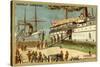American Troops Boarding a Ship, Spanish-American War, 1898-null-Stretched Canvas