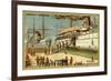 American Troops Boarding a Ship, Spanish-American War, 1898-null-Framed Giclee Print