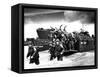 American Troops D-Day-null-Framed Stretched Canvas