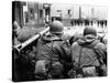 American Troops Face East Berlin at Checkpoint Charlie at Friedrichstrasse in West Berlin-null-Stretched Canvas