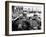 American Troops Face East Berlin at Checkpoint Charlie at Friedrichstrasse in West Berlin-null-Framed Photo