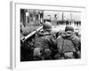 American Troops Face East Berlin at Checkpoint Charlie at Friedrichstrasse in West Berlin-null-Framed Photo