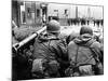 American Troops Face East Berlin at Checkpoint Charlie at Friedrichstrasse in West Berlin-null-Mounted Photo