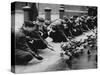 American Troops Feeding Pigeons-Associated Newspapers-Stretched Canvas