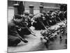 American Troops Feeding Pigeons-Associated Newspapers-Mounted Photo