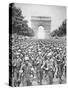 American Troops Parade Through the City, August 1944-null-Stretched Canvas
