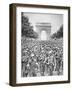 American Troops Parade Through the City, August 1944-null-Framed Photographic Print