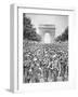 American Troops Parade Through the City, August 1944-null-Framed Photographic Print