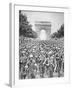 American Troops Parade Through the City, August 1944-null-Framed Photographic Print