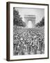 American Troops Parade Through the City, August 1944-null-Framed Photographic Print