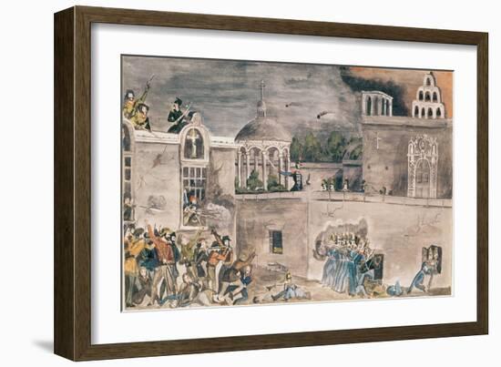 American Troops under General Doniphan Storm the Bishop's Palace in Monterrey, c.1846-Private Samuel Chamberlain-Framed Giclee Print