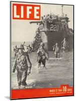 American Troops Wading Ashore from Landing Craft During the Invasion of Salerno, March 27, 1944-George Rodger-Mounted Photographic Print