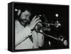 American Trumpeter Bobby Shew Performing at the Bell, Codicote, Hertfordshire, 19 May 1985-Denis Williams-Framed Stretched Canvas