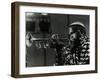 American Trumpeter Ted Curson Playing at the Bracknell Jazz Festival, Berkshire, 1983-Denis Williams-Framed Photographic Print