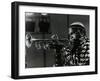 American Trumpeter Ted Curson Playing at the Bracknell Jazz Festival, Berkshire, 1983-Denis Williams-Framed Photographic Print