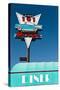 American Vintage Restaurant Neon Sign in the Olympic Peninsula, Washington, Usa-Stefano Politi Markovina-Stretched Canvas