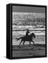 American Visitors Enjoying Horseback Riding on Rosarita Beach-Allan Grant-Framed Stretched Canvas