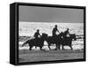 American Visitors Enoying Horseback Riding on Rosarita Beach-Allan Grant-Framed Stretched Canvas