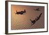 American Vought F4U Corsair Aircraft in Flight During World War Ii-null-Framed Art Print