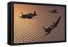 American Vought F4U Corsair Aircraft in Flight During World War Ii-null-Framed Stretched Canvas