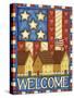 American Welcome Cottage-Cathy Horvath-Buchanan-Stretched Canvas