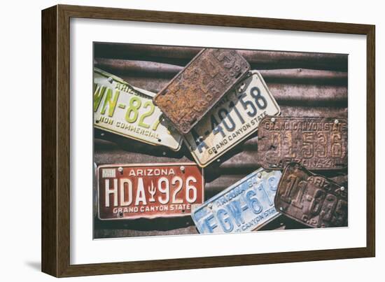 American West - US License Plates-Philippe Hugonnard-Framed Photographic Print