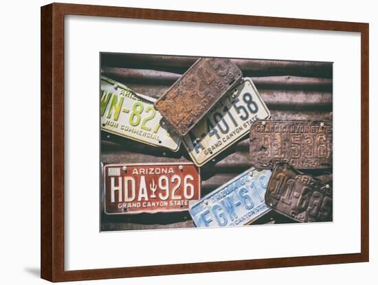 American West - US License Plates-Philippe Hugonnard-Framed Photographic Print