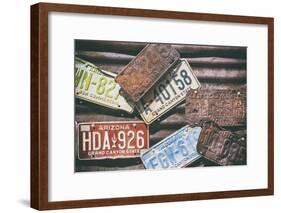 American West - US License Plates-Philippe Hugonnard-Framed Photographic Print