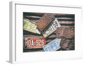 American West - US License Plates-Philippe Hugonnard-Framed Photographic Print