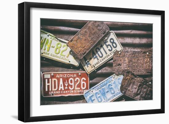 American West - US License Plates-Philippe Hugonnard-Framed Photographic Print