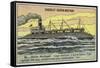 American Whaleback Cargo Ship, 1900-null-Framed Stretched Canvas