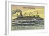 American Whaleback Cargo Ship, 1900-null-Framed Giclee Print