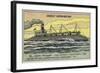 American Whaleback Cargo Ship, 1900-null-Framed Giclee Print