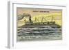 American Whaleback Cargo Ship, 1900-null-Framed Giclee Print