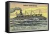 American Whaleback Cargo Ship, 1900-null-Framed Stretched Canvas