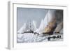 American Whalers Crushed in the Ice-Currier & Ives-Framed Giclee Print