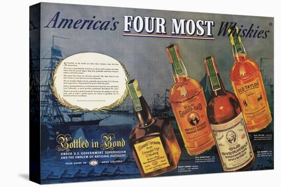 American Whiskey Ad, 1938-null-Stretched Canvas