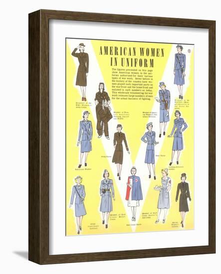 American Women in Uniform-null-Framed Art Print