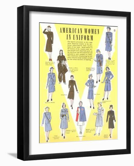 American Women in Uniform-null-Framed Art Print