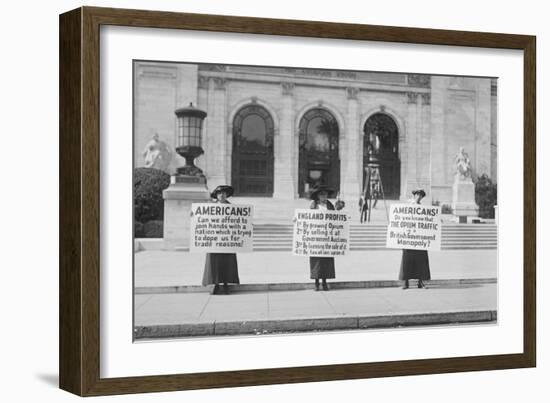 American Women Protest Opium Trade-null-Framed Art Print