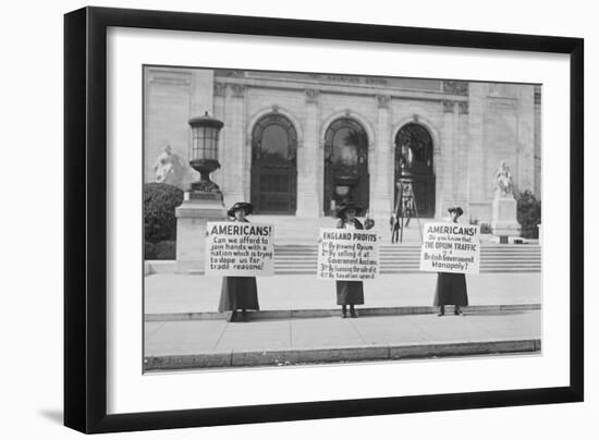 American Women Protest Opium Trade-null-Framed Art Print