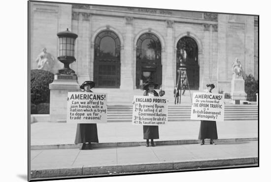 American Women Protest Opium Trade-null-Mounted Art Print