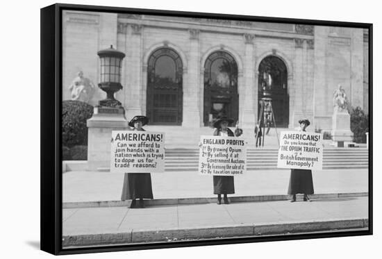 American Women Protest Opium Trade-null-Framed Stretched Canvas