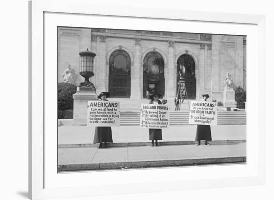 American Women Protest Opium Trade-null-Framed Art Print