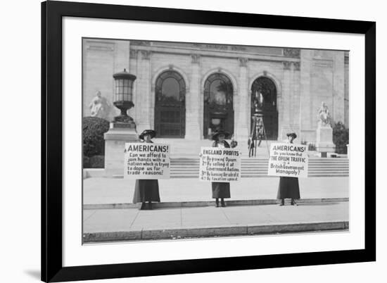 American Women Protest Opium Trade-null-Framed Art Print