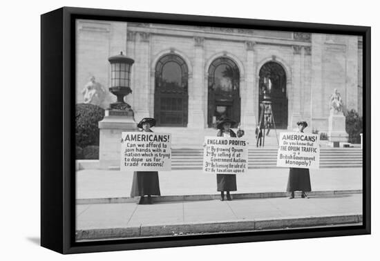 American Women Protest Opium Trade-null-Framed Stretched Canvas