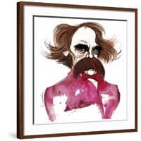 American writer Nathaniel Hawthorne; caricature-Neale Osborne-Framed Giclee Print