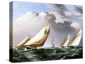American Yachts Racing, C.1875-James E. Buttersworth-Stretched Canvas
